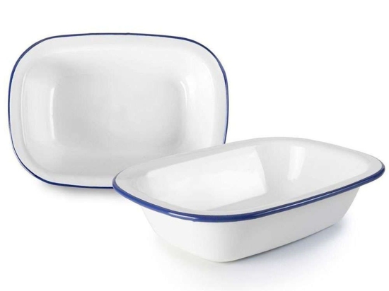 Πιατέλα Βαθιά Εμαγιέ Blanca 905015 15cm White-Blue Ibili Εμαγιέ
