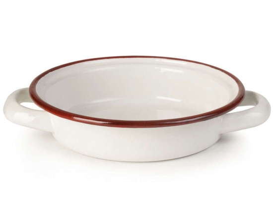 Σαγανάκι Εμαγιέ Bordeaux 909814 14cm White-Bordo Ibili 14cm Εμαγιέ