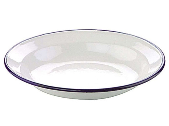 Πιάτο Βαθύ Εμαγιέ Blanca 912922 22cm White-Blue Ibili Εμαγιέ