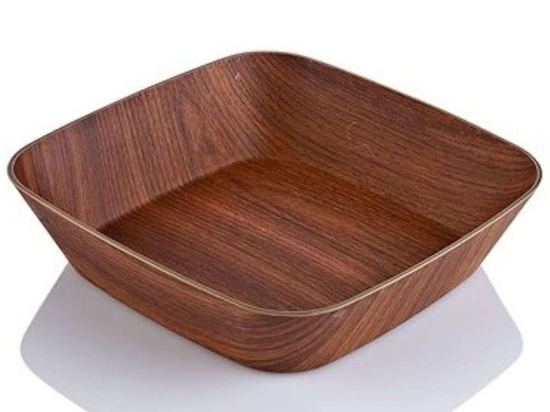 Μπωλ Σερβιρίσματος Τετράγωνο 10215 14x14x4,5cm Brown Evelin Πολυστερίνη