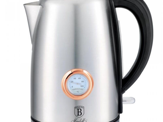 Βραστήρας BH-9073 Με Ένδειξη Θερμοκρασίας 2200W Max 1,7lt Moonlight Edition Berlinger Haus Ανοξείδωτο Ατσάλι