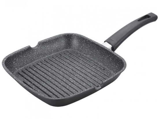 Τηγάνι Grill Με Επίστρωση Μαρμάρου RL-AG24M 24cm Anthracite Royalty Line Αλουμίνιο