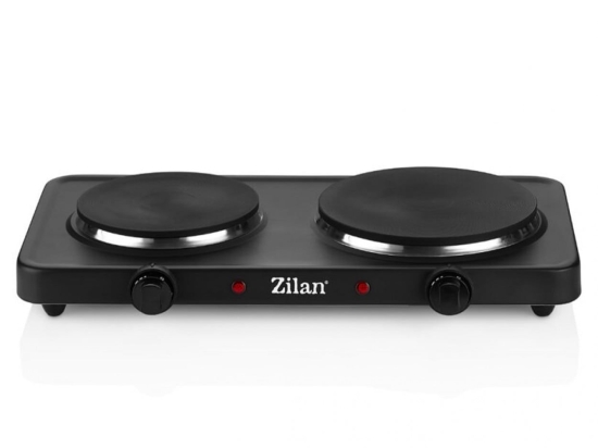 Εστία Ηλεκτρική ZLN2181 Εμαγιέ Διπλή 24x46cm Black Zilan Εμαγιέ