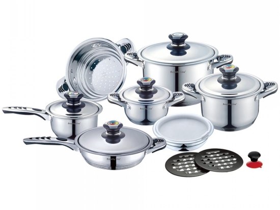 Μαγειρικά Σκεύη RL-16B (Σετ 16τμχ) Inox Royalty Line Ανοξείδωτο Ατσάλι
