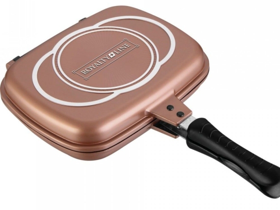 Τηγάνι Αντικολλητικό Διπλό RL-DF32M-COP 32cm Copper Royalty Line 32cm Αλουμίνιο