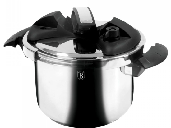Χύτρα Ταχύτητας BH-1080 6Lt Inox-Black Berlinger Haus 6lt Ανοξείδωτο Ατσάλι