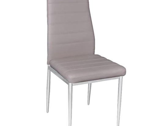 Καρέκλα Jetta ΕΜ966Χ,96 Cappuccino 40x50x95 cm Σετ 6τμχ Μέταλλο,PVC