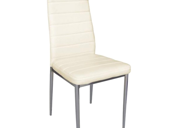 Καρέκλα Jetta ΕΜ966,14 Ecru 40x50x95 cm Σετ 4τμχ Μέταλλο,PVC