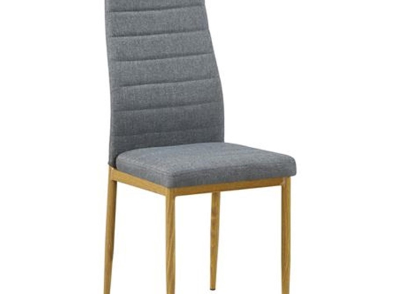 Καρέκλα Jetta ΕΜ966F,116 Grey 40x50x95 cm Σετ 6τμχ Μέταλλο,Ύφασμα