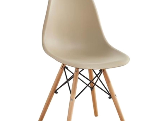 Καρέκλα Art Wood ΕΜ123,9W Tortora 46x52x82cm Σετ 4τμχ Ξύλο,Πολυπροπυλένιο
