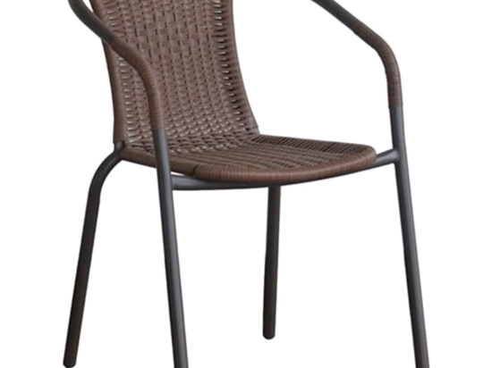 Πολυθρόνα Baleno Ε2401 Μεταλλική/Wicker Brown