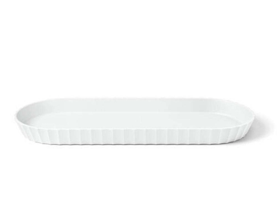 Πιατέλα Σερβιρίσματος Minerva M 37,5x15x3cm Arctic White Blim+ Πολυπροπυλένιο
