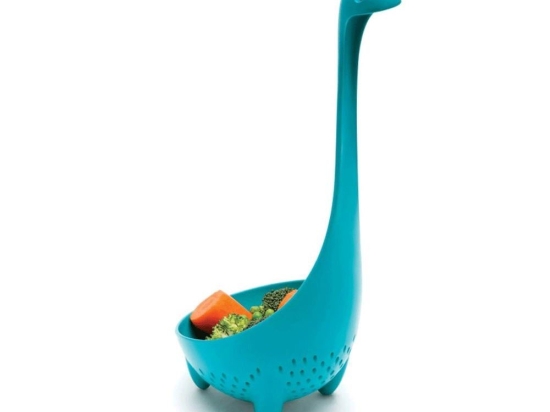 Κουτάλα Βαθιά Τρυπητή Mamma Nessie PA576.MN 11x5x28cm Blue Nylon