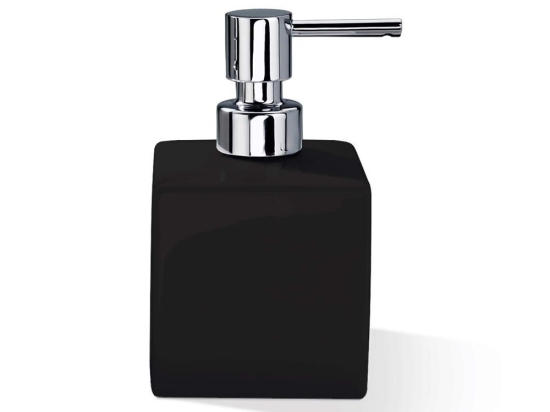 Δοχείο Κρεμοσάπουνου 8x8x14cm Black-Silver Decor Walther Πορσελάνη