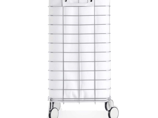 Καλάθι Απλύτων 0613750 73x35x35cm White-Chrome Decor Walther Ανοξείδωτο Ατσάλι