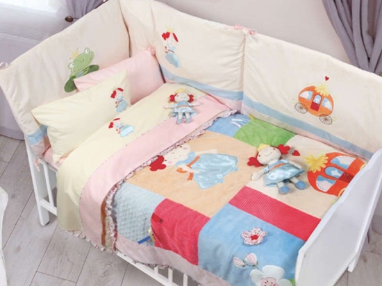 Πάντα Κούνιας 6511 Baby Dream Embroidery Pink Das Home 45x195cm 100% Βαμβάκι