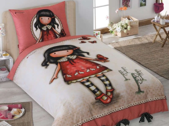 Παιδικά Σεντόνια Σετ 3τμχ 5019 Gorjuss Santoro Gorjuss - Time To Fly Beige-Pink Das Home Μονό 170x260cm Χωρίς Λάστιχο 100% Βαμβάκι