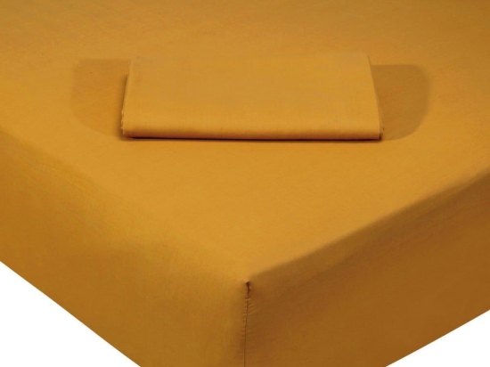 Σεντόνι 1019 Με Λάστιχο Ocher Das Home Μονό 100x235cm 100% Βαμβάκι