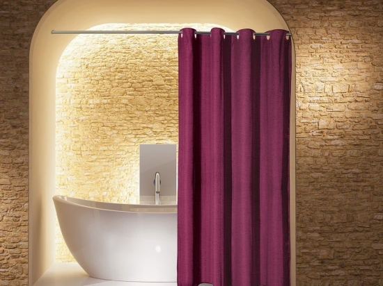 Κουρτίνα Μπάνιου 2583 Bordo Greenwich Polo Club 180Πx200Υ 180x200cm Πολυέστερ