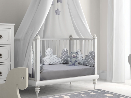 Πάντα Κούνιας 8806 Σετ 3τμχ Grey Greenwich Polo Club 100% Βαμβάκι