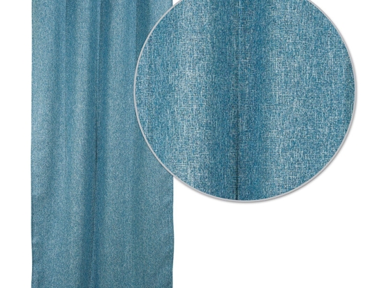 Κουρτίνα 2132 Με Τρουκς Blue Das Home 140X280 Πολυέστερ