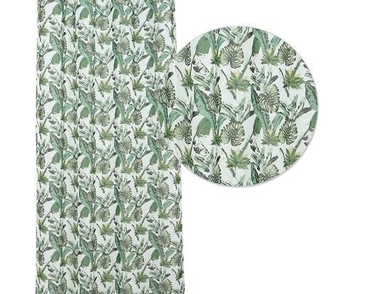 Κουρτίνα 2178 Με Τρουκς Green-Ecru Das Home 140X260 Πολυέστερ