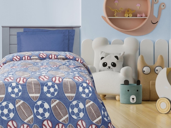 Κουβέρτα Παιδική 4773 Fleece Grey Das Home Μονό 160x220cm Πολυέστερ