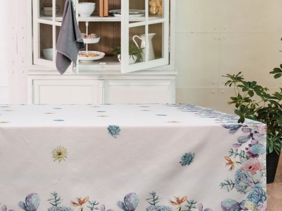 Runner 0621 White-Blue-Pink Das Home 45Χ140 Βαμβάκι-Πολυέστερ