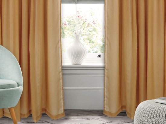 Κουρτίνα 2195 Με Τρέσα Ochre Das Home 300x270 Πολυέστερ