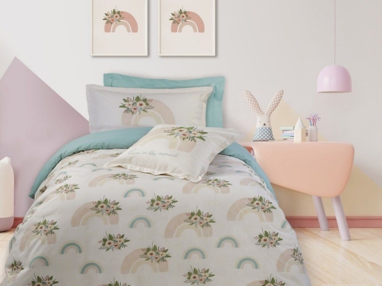 Σεντόνια Παιδικά 4796 (Σετ 4τμχ) Mint-Somon Das Home Μονό 170x250cm 100% Βαμβάκι