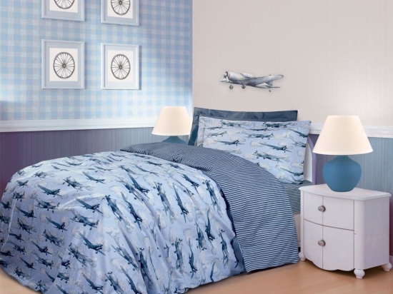 Κουβερλί Παιδικό 8817 Ciel-Grey Greenwich Polo Club Μονό 160x240cm 100% Hollowfiber