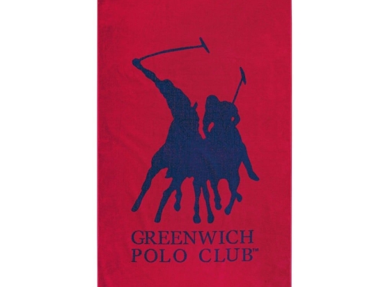 Πετσέτα Θαλάσσης 3595 Red Greenwich Polo Club Θαλάσσης 90x170cm 100% Βαμβάκι