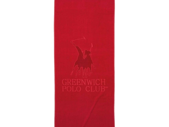 Πετσέτα Θαλάσσης 3657 90x190 Red Greenwich Polo Club Θαλάσσης 90x190cm 100% Βαμβάκι