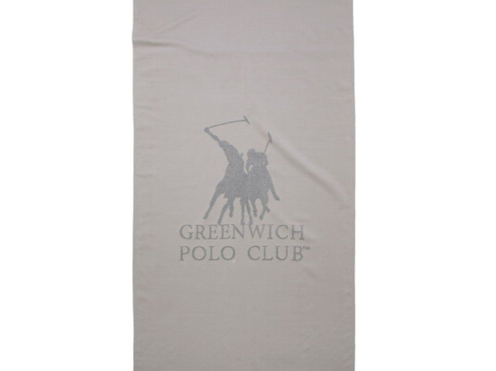 Πετσέτα Θαλάσσης 3778 Grey Greenwich Polo Club Θαλάσσης 80x170cm 100% Βαμβάκι