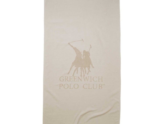 Πετσέτα Θαλάσσης 3780 Beige Greenwich Polo Club Θαλάσσης 80x170cm 100% Βαμβάκι
