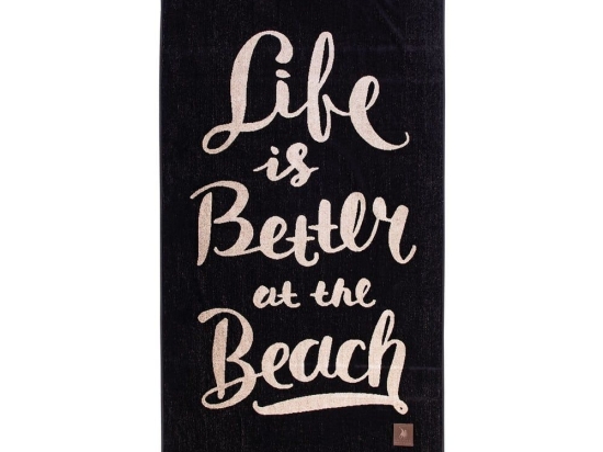 Πετσέτα Θαλάσσης 3638 Black-White Greenwich Polo Club Θαλάσσης 90x170cm 100% Βαμβάκι