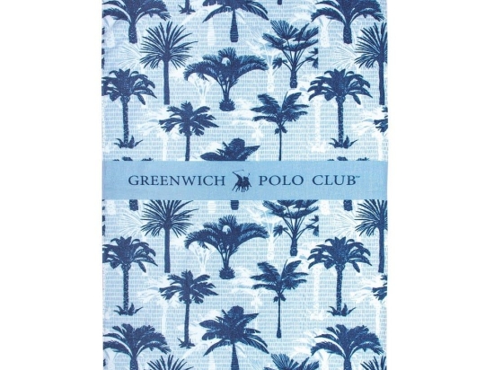 Πετσέτα Θαλάσσης 3711 Blue-Light Blue-Ecru Greenwich Polo Club Θαλάσσης 80x170cm 100% Βαμβάκι