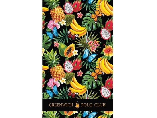 Πετσέτα Θαλάσσης 3712 Yellow-Green-Red Greenwich Polo Club Θαλάσσης 80x170cm 100% Βαμβάκι