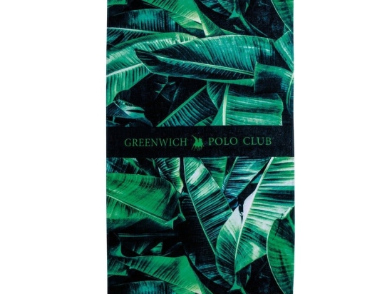 Πετσέτα Θαλάσσης 3716 Green Greenwich Polo Club Θαλάσσης 80x170cm 100% Βαμβάκι