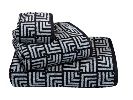 Πετσέτες 2677 (Σετ 3τμχ) Grey-Black Greenwich Polo Club Σετ Πετσέτες 70x140cm 100% Βαμβάκι