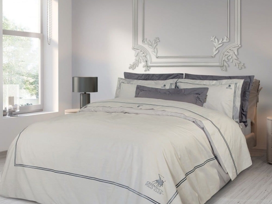 Σεντόνια 2129 (Σετ 4τμχ) Grey Greenwich Polo Club King Size 260x280cm 100% Βαμβακοσατέν