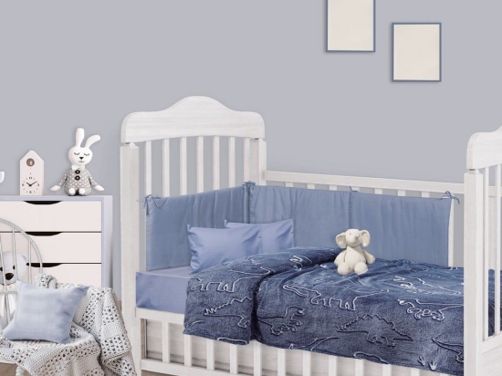 Κουβέρτα Βρεφική 4836 Fleece Blue Das Baby Κούνιας 110x150cm 100% Βαμβάκι