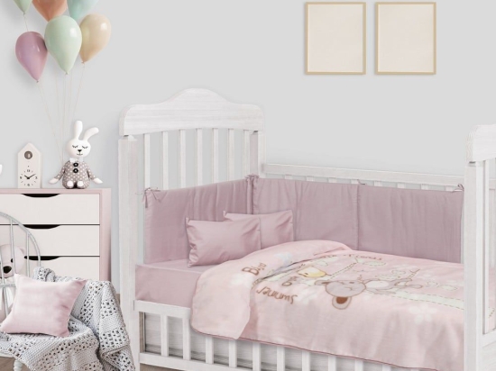 Κουβέρτα Βρεφική 6616 Velour Pink Das Baby Κούνιας 110x140cm 100% Βαμβάκι