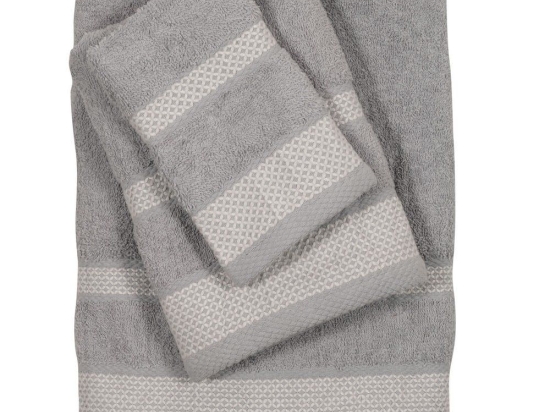 Πετσέτες Best 0653 (Σετ 3τμχ) Grey Das Home Σετ Πετσέτες 70x140cm 100% Βαμβάκι