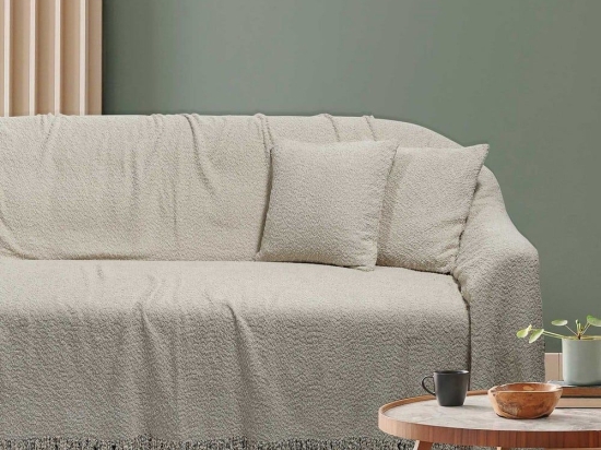 Ριχτάρι 0232 Ecru Das Home Τριθέσιο 180x300cm Πολυέστερ