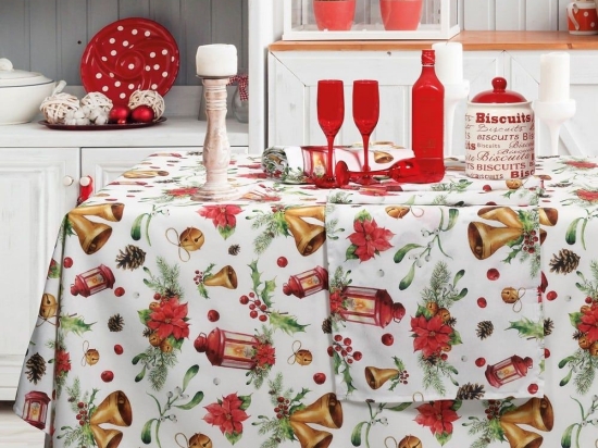 Τραπεζομάντηλο Χριστουγεννιάτικο 0624 Red-Green Das Home 140X240