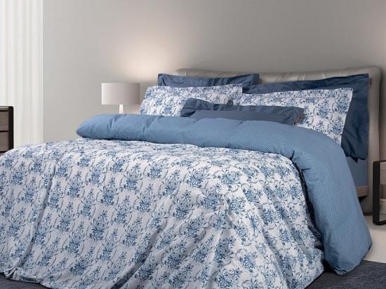 Παπλωματοθήκη 2134 (Σετ 2τμχ) White-Blue Greenwich Polo Club Μονό 160x240cm 100% Βαμβάκι