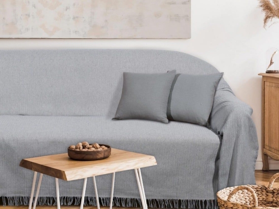 Ριχτάρι 0239 Grey Das Home Διθέσιο 180x250cm Βαμβάκι-Πολυέστερ