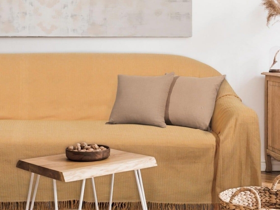 Ριχτάρι 0242 Ocher Das Home Τριθέσιο 180x300cm Βαμβάκι-Πολυέστερ