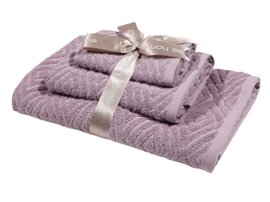 Πετσέτες Best 0661 (Σετ 3τμχ) Lila Das Home Σετ Πετσέτες 70x140cm 100% Βαμβάκι